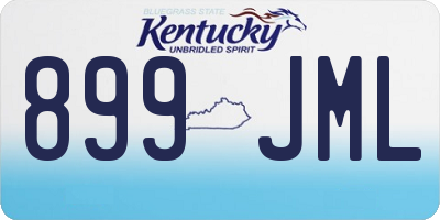 KY license plate 899JML