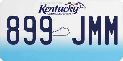 KY license plate 899JMM