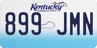 KY license plate 899JMN