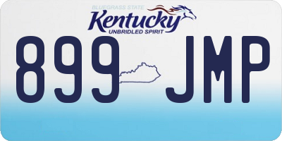 KY license plate 899JMP