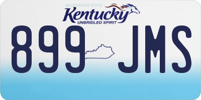 KY license plate 899JMS