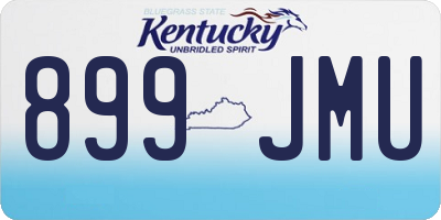 KY license plate 899JMU
