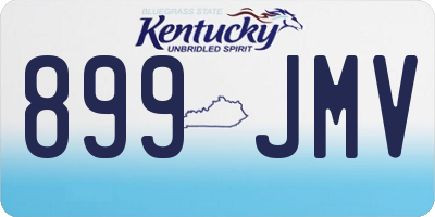 KY license plate 899JMV