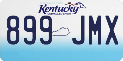 KY license plate 899JMX