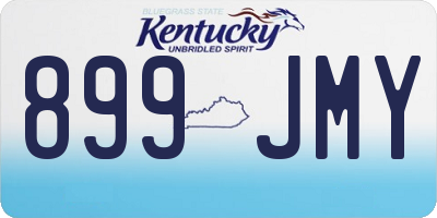KY license plate 899JMY