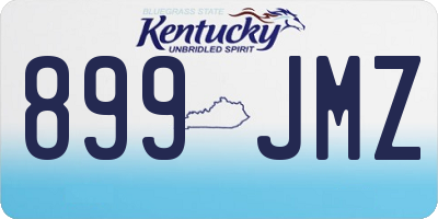 KY license plate 899JMZ