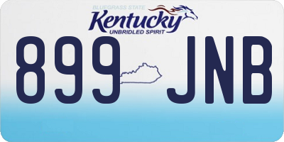 KY license plate 899JNB