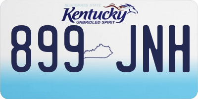 KY license plate 899JNH