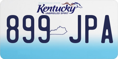 KY license plate 899JPA