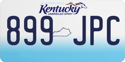 KY license plate 899JPC