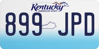 KY license plate 899JPD