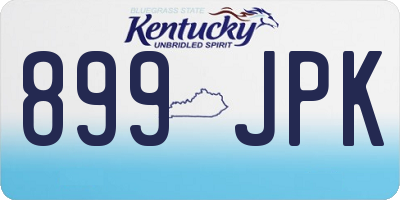 KY license plate 899JPK