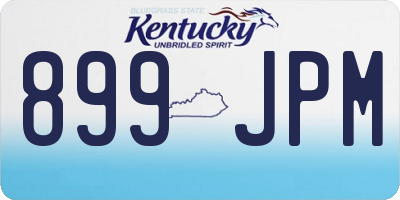 KY license plate 899JPM