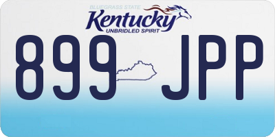 KY license plate 899JPP