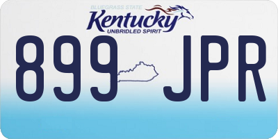 KY license plate 899JPR
