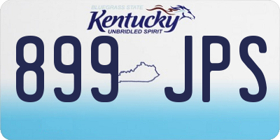 KY license plate 899JPS