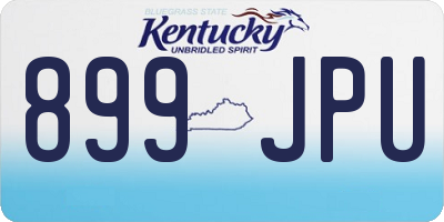 KY license plate 899JPU
