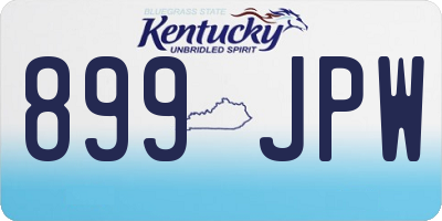 KY license plate 899JPW