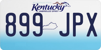 KY license plate 899JPX