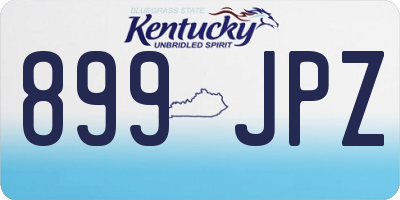 KY license plate 899JPZ