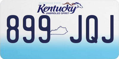 KY license plate 899JQJ