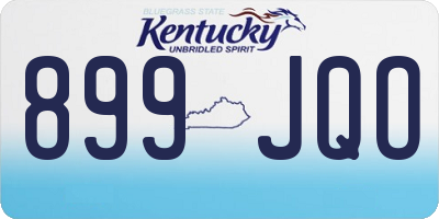 KY license plate 899JQO