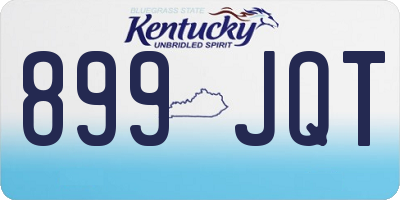 KY license plate 899JQT