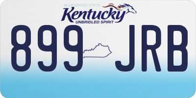 KY license plate 899JRB