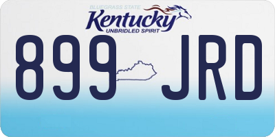 KY license plate 899JRD