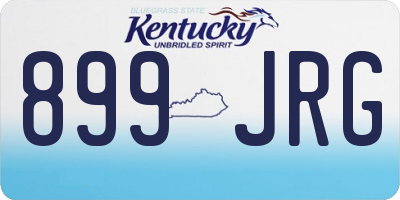 KY license plate 899JRG