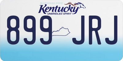 KY license plate 899JRJ