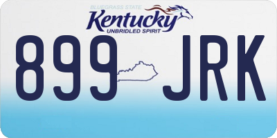 KY license plate 899JRK