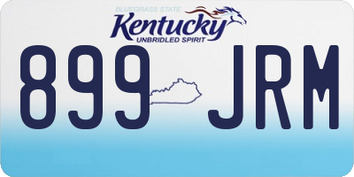 KY license plate 899JRM