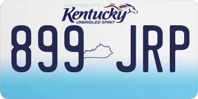 KY license plate 899JRP