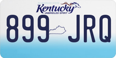 KY license plate 899JRQ