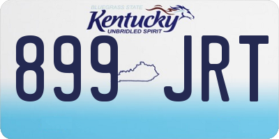 KY license plate 899JRT