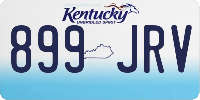 KY license plate 899JRV