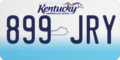 KY license plate 899JRY