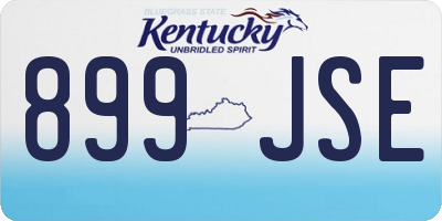 KY license plate 899JSE