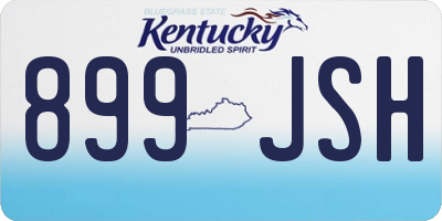 KY license plate 899JSH