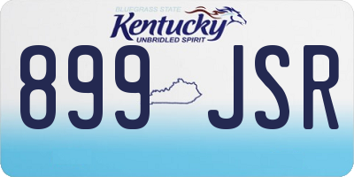 KY license plate 899JSR