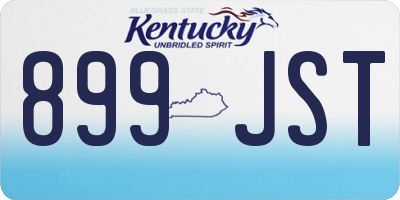 KY license plate 899JST