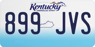 KY license plate 899JVS