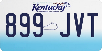 KY license plate 899JVT
