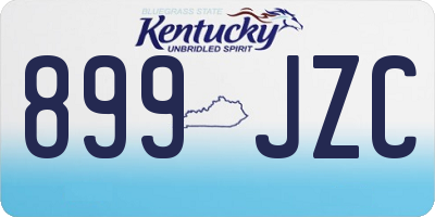 KY license plate 899JZC