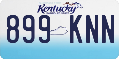 KY license plate 899KNN