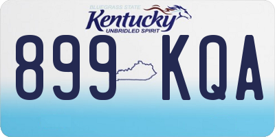 KY license plate 899KQA