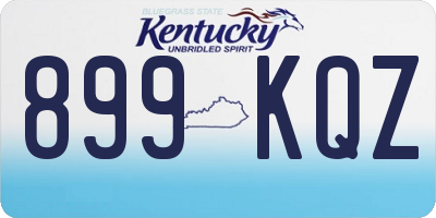KY license plate 899KQZ