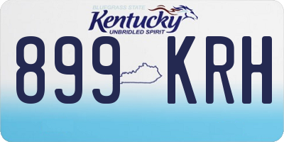 KY license plate 899KRH