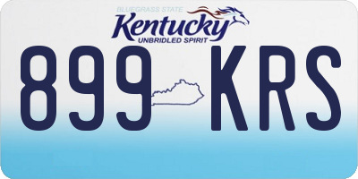 KY license plate 899KRS